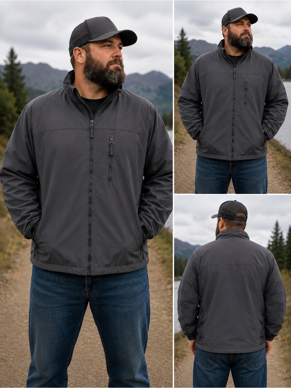 Duluth Trading Co Men’s Grab Fleece-Lined Jacket 2XL Softshell Fall Winter